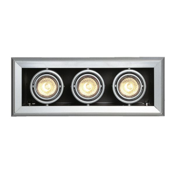 AIXLIGHT MOD 3 GU10 süllyesztett lámpa ezüstszürke 230V GU10 3x50W