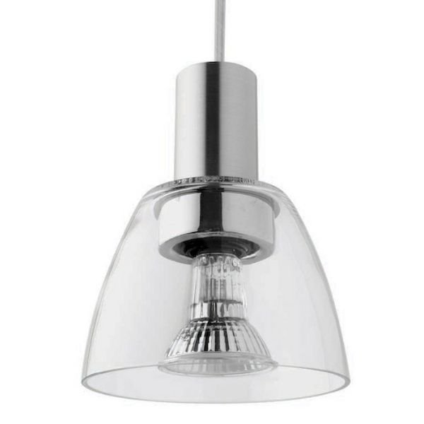 BIZZO függő lámpa  tiszta üveg/alumínium 230V LED E14 15W