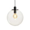 BOULDER 30 függő lámpa tiszta üveg/fekete 230V LED E27 15W