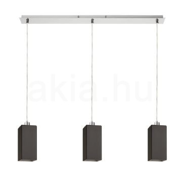 LIZ III 80 függő lámpa fekete üveg/matt nikkel 230V LED E27 3x15W