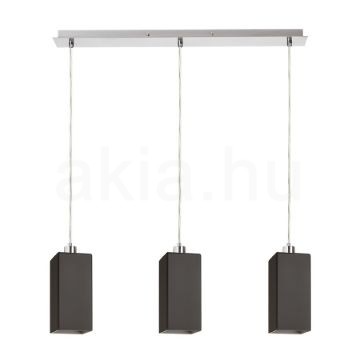 LIZ III 60 függő lámpa fekete üveg/matt nikkel 230V LED E27 3x15W