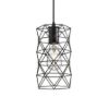 ILUSIA függő lámpa fekete  230V LED E27 15W