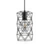 ILUSIA függő lámpa fekete  230V LED E27 15W