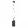 LIZ NEW függő lámpa fekete króm 230V LED E27 15W