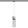 BURTON háromfázisú áramkörös sínre  beton/fekete 230V LED E27 11W