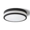 CIRA LED 35 mennyezeti lámpa opál üveg/fekete 230V LED 24W IP44 3000K