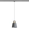 CHOUPETTE egyfázisú áramkörös sínre feketésszürke textil/fa 230V LED E27 11W