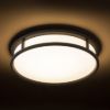 GRANDE LED 35 mennyezeti lámpa opál üveg/fekete 230V LED 24W IP44 3000K