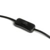 PERTH asztali lámpa fekete/fekete  230V LED E27 11W