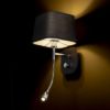 PERTH fali lámpa LED spotlámpával fekete/fekete króm 230V LED E14 LED 7+3W 30°  3000K