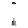 CHOUPETTE függő lámpa feketésszürke textil/fa 230V LED E27 11W