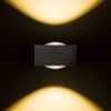 KORSO II fali lámpa fekete elox 230V LED 2x3W 120° IP54 3000K