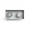 AGATE II mennyezeti lámpa  szálcsiszolt alumínium 230V LED GU10 2x7W