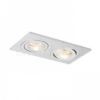 PASADENA GU10 SQ II süllyesztett lámpa  szálcsiszolt alumínium 230V LED GU10 2x7W