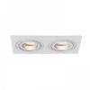 PASADENA GU10 SQ II süllyesztett lámpa  szálcsiszolt alumínium 230V LED GU10 2x7W