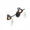ROSITA II fali lámpa fekete/aranysárga 230V LED GU10 2x9W