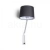 SHARP fali lámpa fekete króm 230V LED E27 15W