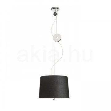LEVITA lehúzható függeszték fekete króm 230V LED E27 15W