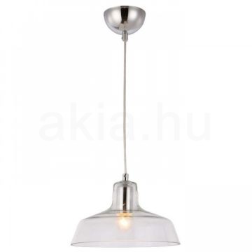 DORA függő lámpa  tiszta üveg/króm 230V LED E27 11W