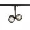 BEEBA II egyfázisú áramkörös sínre fekete  230V LED GU10 2x8W