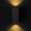 KUBI II antracitszürke 230V LED 2x3W 56° IP54 3000K