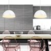 MONROE 40 függő lámpa csillogó fehér/fehér  230V LED E27 30W