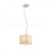 LUCIA 15x15 függő lámpa  szatén üveg/króm 230V LED G9 5W