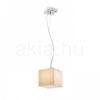 LUCIA 15x15 függő lámpa  szatén üveg/króm 230V LED G9 5W