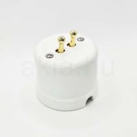 Porcelán billenő kapcsoló, falonkívüli, fehér, dupla alternatív, 106+6 MOTO