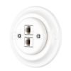 Kép Fehér porcelán dupla RJ45 süllyesztett csatlakozóbetét