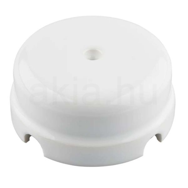 Fehér porcelán falonkívüli kötődoboz 78x35mm