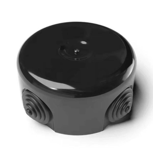 Fekete porcelán falonkívüli kötődoboz 90x45mm