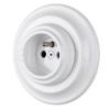 Fehér porcelán csatlakozó aljzat Ø60 mm / KU68 dobozhoz