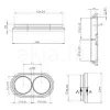 168×97×22 mm fekete porcelán keret MOTO porcelán szerelvényekhez