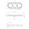 238×97×22 mm fehér porcelán keret MOTO porcelán szerelvényekhez