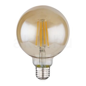 G95 LED dekor izzó borostyán üveg búráva