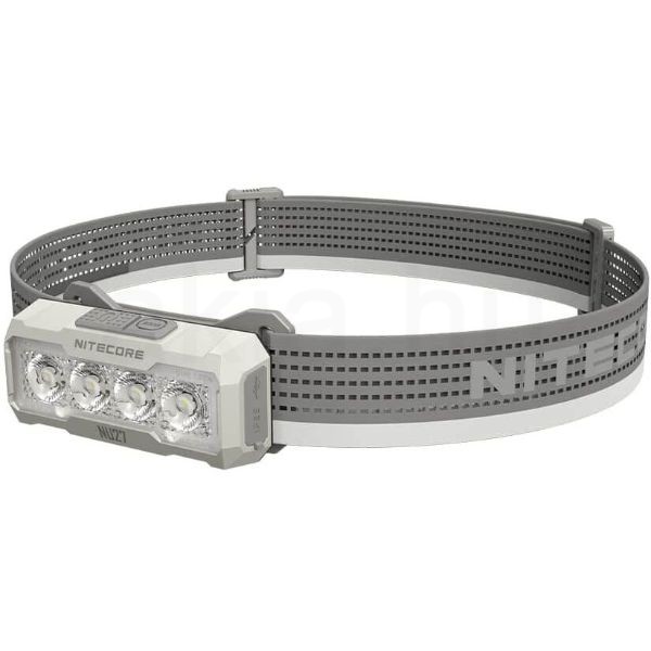 Nitecore Fejlámpa NU27 (akkumulátoros - tartozék) 4x UHE LED (600 lumen) Szürke